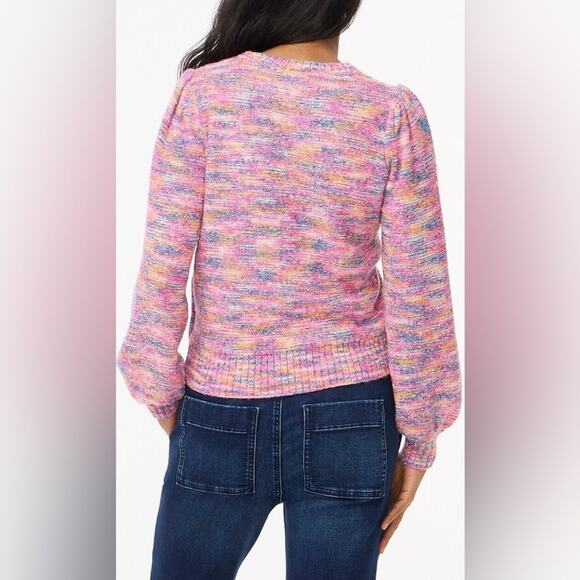 J. Crew Space-Dyed Puff-Sleeve Sweater Size Small - Picture 3 of 12